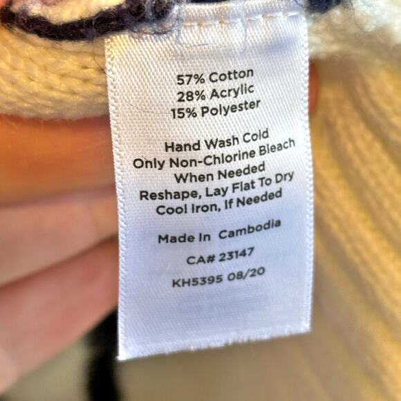 Talbots Fair Isle & Cable Knit Striped Long Length Open Front Cardigan - Medium - Picture 5 of 6